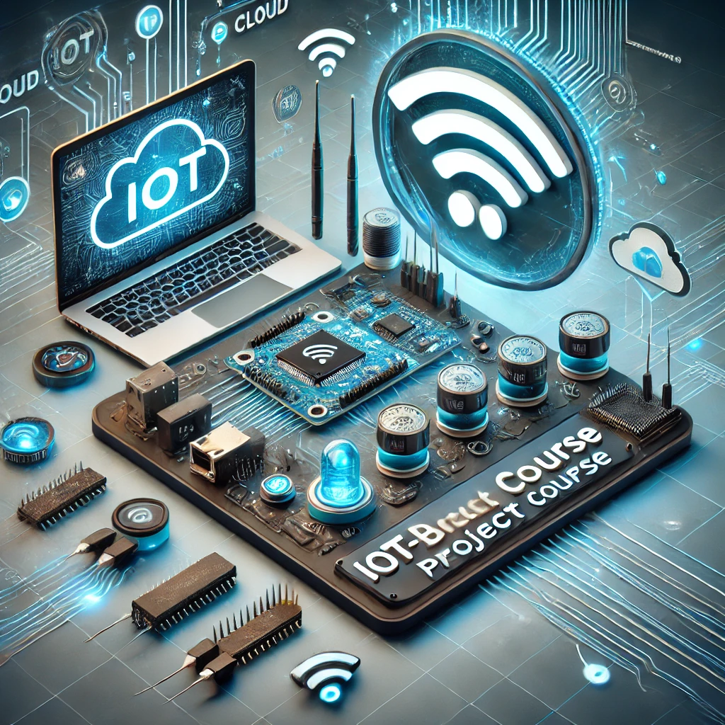 dall·e 2025 02 11 23.23.39 a modern and engaging course image for iot based project course. the image features various iot devices like a smart home system cloud connected se